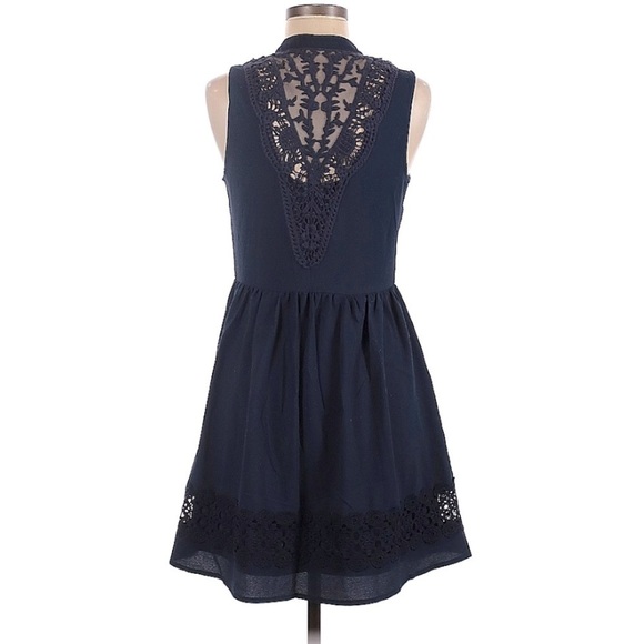 Dina Be Dark Blue BoHo Dress | SIZE S - Picture 3 of 4